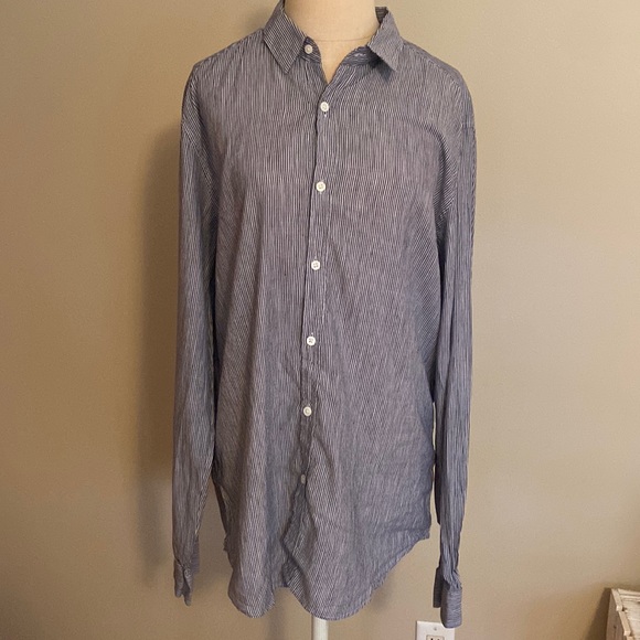 Theory Linen Blend Button Down - Picture 1 of 6